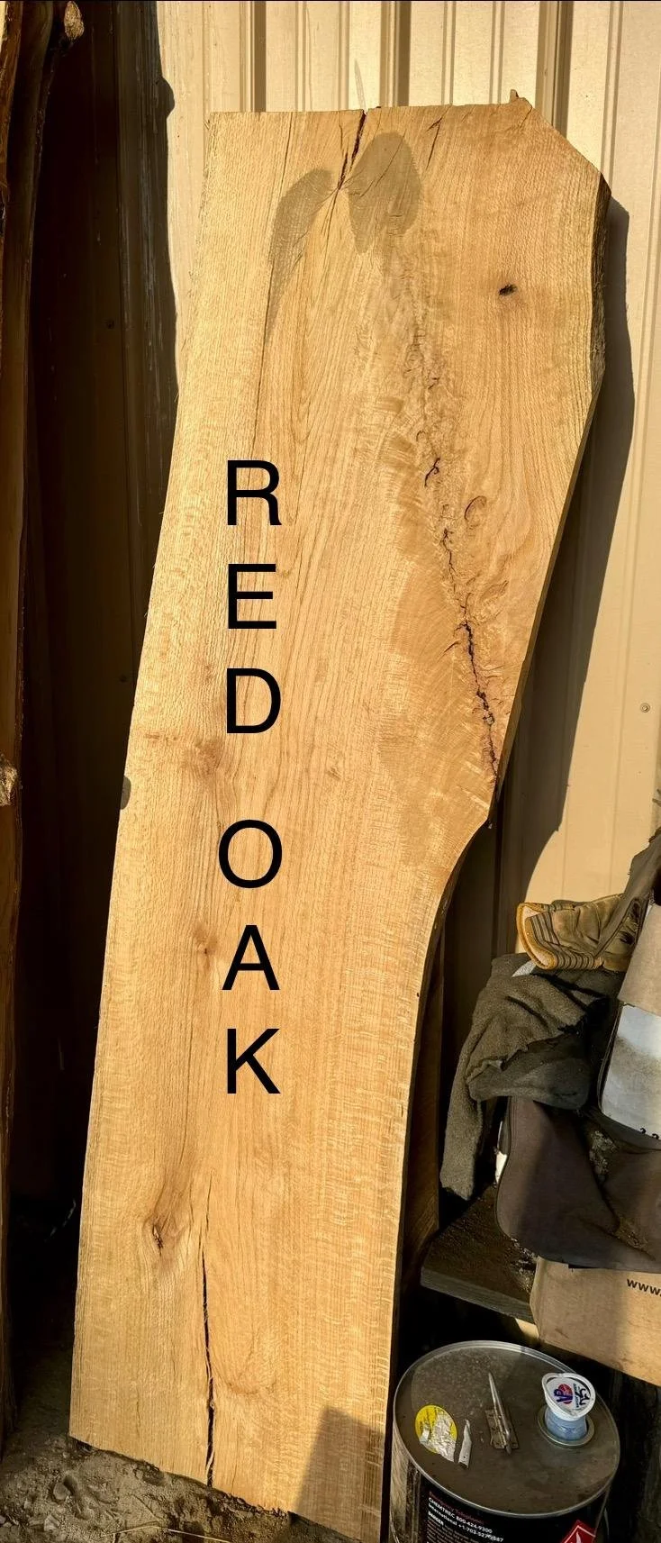 Red oak slab